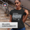 Picture of Team Fan Apparel NFL Gameday Women's Relaxed Fit T-Shirt - Rib Neck Contour - Tagless Short Sleeve Tee - Stay Cool & Stylish (Las Vegas Raiders - Black, Womens Large)