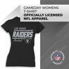 Picture of Team Fan Apparel NFL Gameday Women's Relaxed Fit T-Shirt - Rib Neck Contour - Tagless Short Sleeve Tee - Stay Cool & Stylish (Las Vegas Raiders - Black, Womens Large)