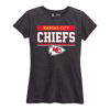 Picture of Team Fan Apparel NFL Women's Team Block Charcoal Tagless T-Shirt - Cotton Blend - Rock Game Day with Perfect Comfort & Style (Kansas City Chiefs - Black, Womens X-Large)