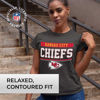 Picture of Team Fan Apparel NFL Women's Team Block Charcoal Tagless T-Shirt - Cotton Blend - Rock Game Day with Perfect Comfort & Style (Kansas City Chiefs - Black, Womens X-Large)
