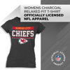 Picture of Team Fan Apparel NFL Women's Team Block Charcoal Tagless T-Shirt - Cotton Blend - Rock Game Day with Perfect Comfort & Style (Kansas City Chiefs - Black, Womens X-Large)