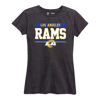 Picture of Team Fan Apparel NFL Women's Team Block Charcoal Tagless T-Shirt - Cotton Blend - Rock Game Day with Perfect Comfort & Style (Los Angeles Rams - Black, Womens Large)