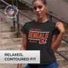 Picture of Team Fan Apparel NFL Gameday Women's Relaxed Fit T-Shirt - Rib Neck Contour - Tagless Short Sleeve Tee - Stay Cool & Stylish (Cincinnati Bengals - Black, Womens Large)