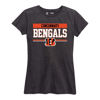 Picture of Team Fan Apparel NFL Women's Team Block Charcoal Tagless T-Shirt - Cotton Blend - Rock Game Day with Perfect Comfort & Style (Cincinnati Bengals - Black, Womens Large)