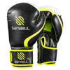 Picture of Sanabul Essential Gel Boxing Gloves | Kickboxing Gloves | Punching Bag Gloves For Men and Women Black/Green 12 oz