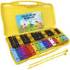 Picture of MINIARTIS Glockenspiel Xylophone | 25 Note Colorful Metal Keys Xylophone for Kids | Percussion Musical Instrument | Includes Music Songbook with 20 Songs, Yellow Carry Case