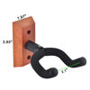 Picture of DOMMI Guitar Wall Mount 4 Pack, Guitar Hanger with Rotatable Soft Hook for All Size Guitars, Hardwood U-Shaped Guitar Holder Wall Mount for Acoustic, Electric Guitar, Bass (Mahogany)