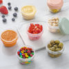 Picture of [4 Pack] 4 oz Small Containers with Lids, Reusable Plastic Containers for Snack and Puree, Salad Dressing Container to Go, Deli Containers, Freezer Condiment Containers, Dishwasher Safe, BPA Free
