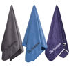 Picture of Wuwahold Microfiber Gym Towels Bigger Size Super Soft for Exercise Fitness, Sports, Workout, 380-GSM 15-Inch x 31-Inch Quick-Drying Towels (3 Pack, Grey+Blue+Navy Blue)