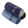 Picture of Wuwahold Microfiber Gym Towels Bigger Size Super Soft for Exercise Fitness, Sports, Workout, 380-GSM 15-Inch x 31-Inch Quick-Drying Towels (3 Pack, Grey+Blue+Navy Blue)