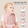 Picture of Susurration Muslin Baby Drool Bibs 6Pack Soft Square Adjustable Baby Bandana Bibs for Unisex Girls & Boys (Pinkish Brown)