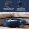 Picture of Bedsure Calming Dog Bed for Small Dogs - Donut Washable Small Pet Bed, 23 inches Anti-Slip Round Fluffy Plush Faux Fur Large Cat Bed, Fits up to 25 lbs Pets, Navy