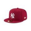 Picture of New Era Cardinal Red/White New York Yankees Basic 59Fifty Fitted hat Cap (7 1/4-57.7cm)
