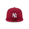 Picture of New Era Cardinal Red/White New York Yankees Basic 59Fifty Fitted hat Cap (7 1/4-57.7cm)
