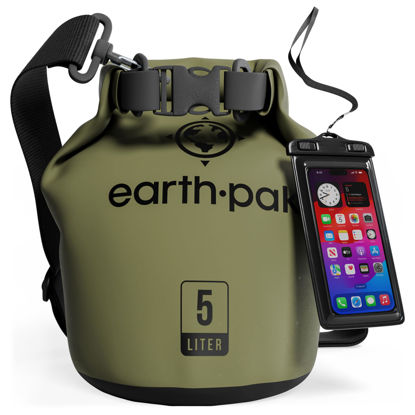 Picture of Earth Pak Waterproof Dry Bag - Roll Top Waterproof Backpack Sack Keeps Gear Dry for Kayak with Waterproof Phone Case