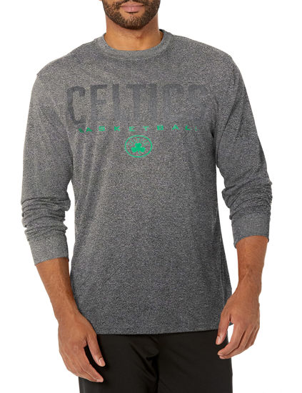 Picture of Ultra Game Men's Standard Long Sleeve Athletic Quick Dry Performance T-Shirt, Heather Charcoal, XX-Large