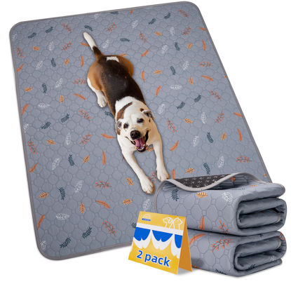 Picture of Sunheir Washable Pee Pads for Dogs Extra Large 36" x 72" 2-Pack, Reusable Puppy Pads Pet Training Pads, Waterproof Dog Pee Pads for Crate, Whelping Pad, Non-Slip Protects Against Urine Leakage