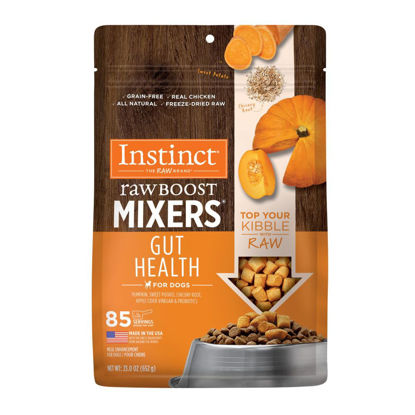 Picture of Instinct Raw Boost Mixers, Freeze Dried Dog Food Topper with Functional Ingredients, Grain Free, Real Chicken - Gut Health , 23 oz. Bag