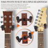 Picture of Guitar Wall Mount 2 Pack Wood Guitar Hanger for Safe Storage and Display Sturdy Wall Hanger for Acoustic Electric Guitar Bass Banjo Mandolin