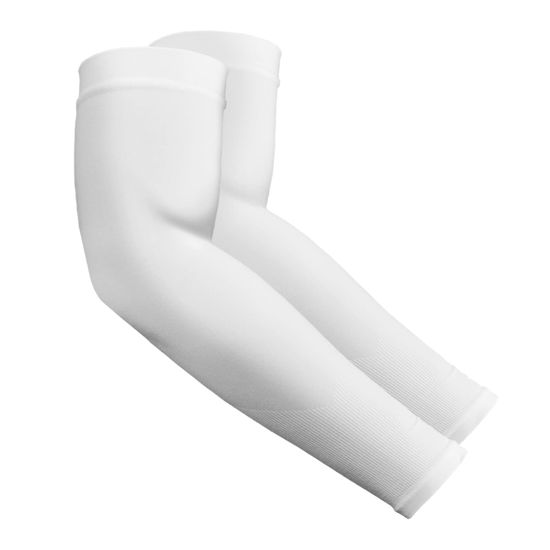 Picture of YESLIFE White UPF 50 Cooling Sports Arm Sleeve for Women, Men & Kid, UV Sun Protection Arm Sleeves for Men & Women - Tattoo Cover Up
