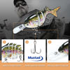 Picture of TRUSCEND Fishing Lures for Bass Trout Multi Jointed Swimbaits Slow Sinking Bionic Swimming Lures Bass Freshwater Saltwater Bass Lifelike Fishing Lures Kit (A6-3.9",0.49oz)