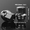 Picture of Dynofit M14×1.5 OEM Lug Nuts Fit Do-dge Bui-ck Cadi-llac Chry-sler TES-la 20× Black Nuts Hex 7/8'' Height 1.5'' Conical Cone Bulge Seat