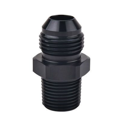 Picture of EVIL ENERGY 10AN Male Flare to 1/2" NPT Pipe Fitting Adapter Aluminum Straight Black