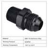 Picture of EVIL ENERGY 10AN Male Flare to 1/2" NPT Pipe Fitting Adapter Aluminum Straight Black