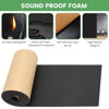 Picture of Kaqiluo High Density Self-Adhesive Sound Insulation Acoustic Closed Cell Foam, 0.4" x 12" x 71", 10 mm Thick,5.8 sqft Sound Proof Padding, Fire/Water Resistant Acoustic Treatment Foam