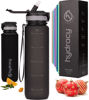 Picture of Hydracy 32 oz Water Bottle With Time Marker, 1 Liter Water Bottle With Straw, Quarter Gallon Gym Water Bottle With Strap, Reusable Water Bottles With Straw, Bike Water Bottles - Ideal Gift