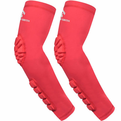 Picture of HOPEFORTH 2PCS Padded Elbow Forearm Sleeves Compression Arm Protective Support