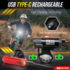 Picture of BLITZU Bike Lights, Bike Reflectors Front and Back. LED Rechargeable Headlight Rear Taillight & Bell Set Bicycle Accessories for Night Riding Men Women Kids. Gift for Dad, Mom, Boys, Girls
