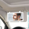 Picture of 2PCS Car Sun Visor Vanity Mirror,Big Led Car Mirror with 3 Light Modes & 80 LEDs,Rechargeable Car Makeup Mirror - Dimmable Touch Control,Car Light Up Mirror Universal for Car (Frosted White)