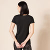 Picture of Amazon Essentials Women's Tech Stretch Short-Sleeve V-Neck T-Shirt (Available in Plus Size), Pack of 2, Black/White, Small