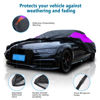 Picture of MORNYRAY Waterproof Car Cover All Weather Snowproof UV Protection Windproof Outdoor Full car Cover, Universal Fit for Sedan (Fit Sedan Length 207-216 inch, Purple)
