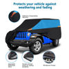 Picture of MORNYRAY Compatible with Jeep Wrangler 2 Door, Waterproof Car Cover All Weather Snowproof UV Protection Windproof Outdoor Full car Cover, Universal Fit for (Wrangler 2Door, Blue)