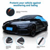 Picture of MORNYRAY Waterproof Car Cover All Weather Snowproof UV Protection Windproof Outdoor Full Coupe/Cabrio Car Cover, Universal Fit for Coupe/Cabrio (Fit Coupe/Cabrio Length 192-203 inch, Blue)