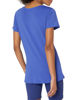 Picture of Amazon Essentials Women's Tech Stretch Short-Sleeve V-Neck T-Shirt (Available in Plus Size), Pack of 2, Bright Blue/Black, Medium