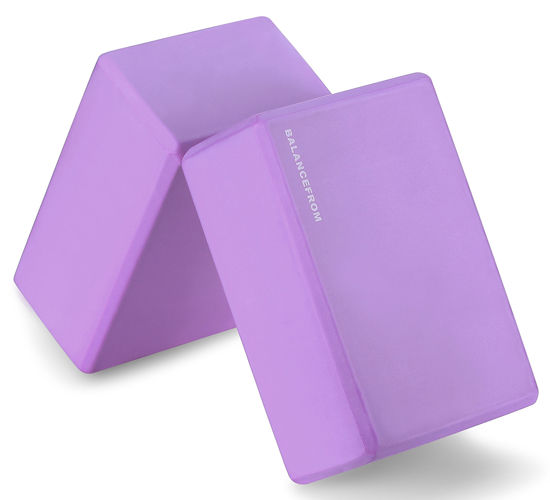 Picture of Fitvids Set of 2 High Density Yoga Blocks, 9"x6"x4" Each, Pair (Purple)