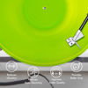 Picture of PRO SPIN Green Glow Acrylic Turntable Mat - Platter Slipmat for 12" Vinyl Vintage Record Player - Antistatic Cover, Reduces Noise & Sounds from Static & Dust - Tighter Bass Quality, Record Player Mat