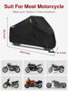 Picture of Puroma Motorcycle Cover, 105'' XX-Large Heavy Duty Motorcycle Cover, Electric Bike Cover Waterproof Outdoor Indoor Scooter with 4 Reflective Strips for Harley Davidson, Honda, Suzuki, Kawasaki, Yamaha