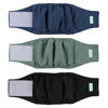 Picture of wegreeco Washable Male Dog Belly Band (Stylish Pattern)- Pack of 3 - Washable Male Dog Belly Wrap, Dog Diapers Male (Blue, Green, Black, X-Large)