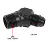 Picture of EVIL ENERGY 6AN Male Flare to 3/8" NPT Pipe 45 Degree Fitting Adapter Aluminum Black