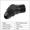 Picture of EVIL ENERGY 6AN Male Flare to 3/8" NPT Pipe 45 Degree Fitting Adapter Aluminum Black