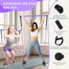 Picture of Bbtops Pilates Bar Kit with Resistance Bands,Pilates Flexbands Kit Exercise Fitness Equipment for Women & Men Home Gym Yoga Pilates,Multifunctional Pilates Bar Full Body Workout Equipment Purple