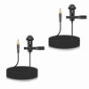 Picture of 2-Pack Lavalier Microphone Compatible with Rode Wireless Pro/Wireless GO II 2 Bodypack Transmitters, Omnidirectional Condenser Lapel Mic for Vlog/Lectures/Broadcasters
