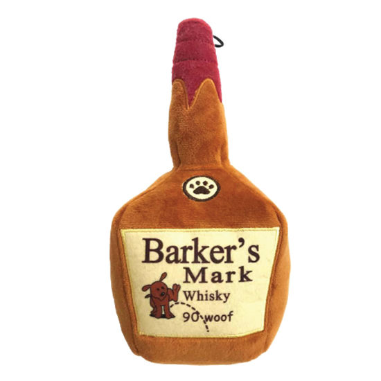 Picture of Huxley & Kent for Dogs | Barker's Mark (Small) | Funny Dog Toy | Power Plush Dog Toy with Squeaker | Dog Gift | Fun, Durable, and Safe | H&K Squeaky Dog Toy
