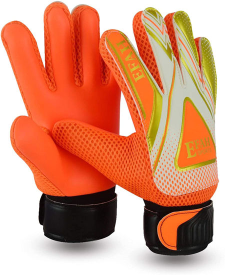 Picture of EFAH SPORTS Soccer Goalie Goalkeeper Gloves for Kids Boys Children Football Gloves with Strong Grips