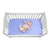 Picture of GUNTAIL 2 Pack Satin Soft Crib Sheet for Baby with Sensitive Hair Silky Baby Mattress Sheet Blue and Green Unisex 52’’x28’’x8’’ Fitted Sheets