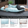 Picture of MOON PARK Pregnancy Pillows for Sleeping - U Shaped Full Body Maternity Pillow with Removable Cover - Support for Back, Legs, Belly, HIPS - 57 Inch Pregnancy Pillow for Women - Aqua